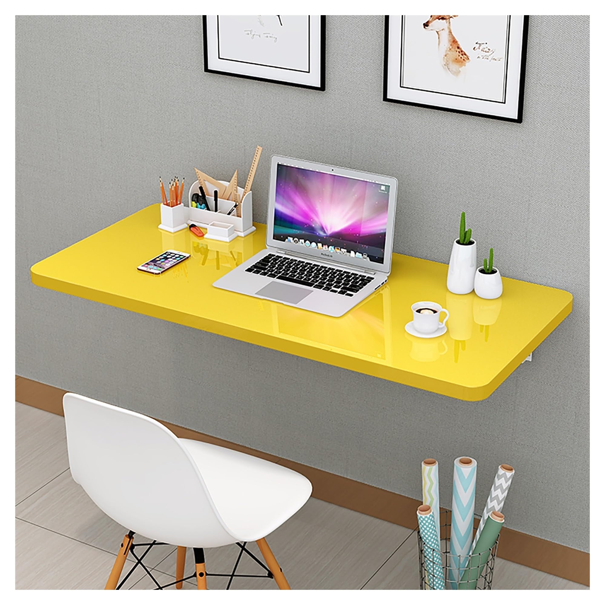 Table pliante murale compacte pour libérer le sol du bureau ou de la cuisine