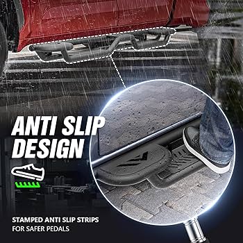 Amazon.com: YZONA Three Raised Steps Double Cab Running