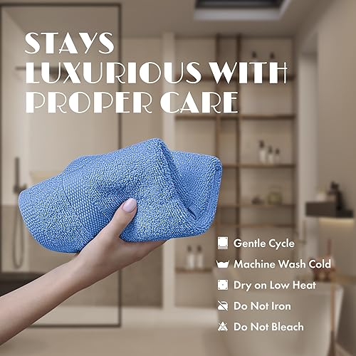 Miniatura 267 de White Classic Wealuxe - Toallas de mano de algodón, suaves y ligeras, 16 x 27 pulgadas, paquete de 12 unidades, multicolor