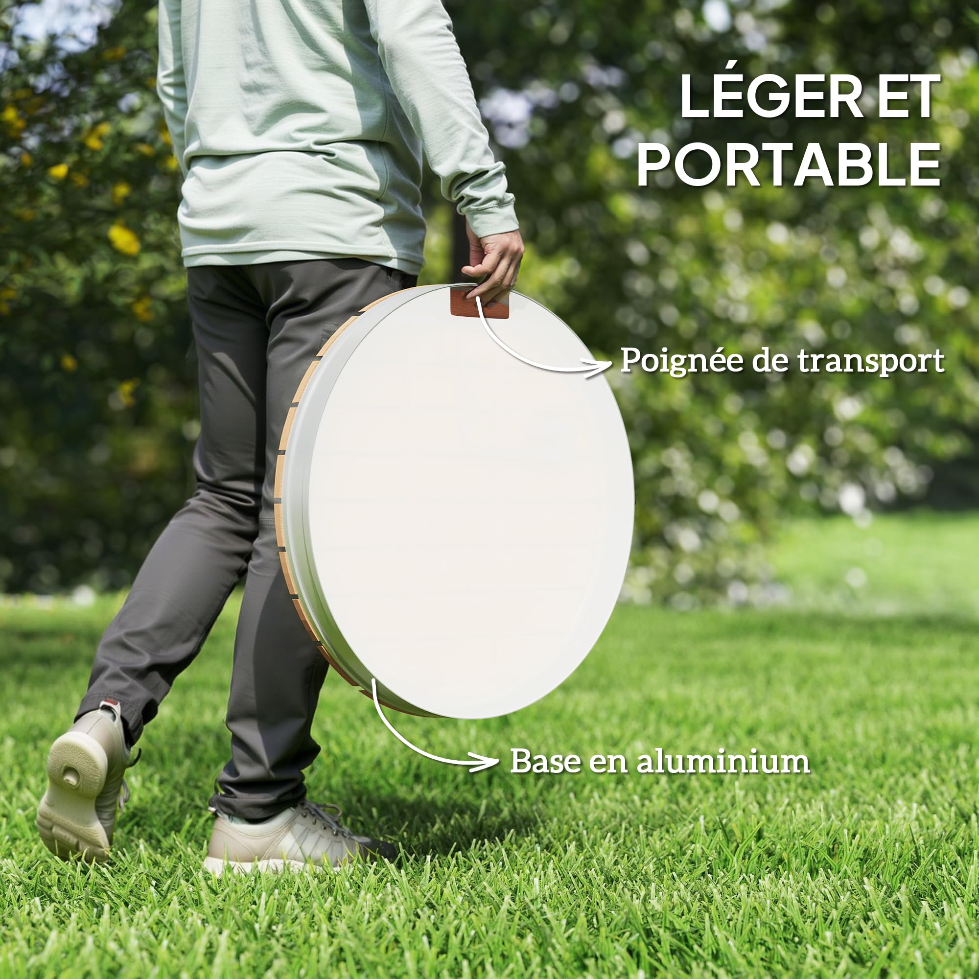 Outsunny Douche de Jardin extérieure Portable, Douche de Camping Hauteur de Fontaine réglable jusqu'à 4 m, Structure en Aluminium, résistante aux UV et au Gel pour Piscine, Plage et Spa. Ø 70,5 cm