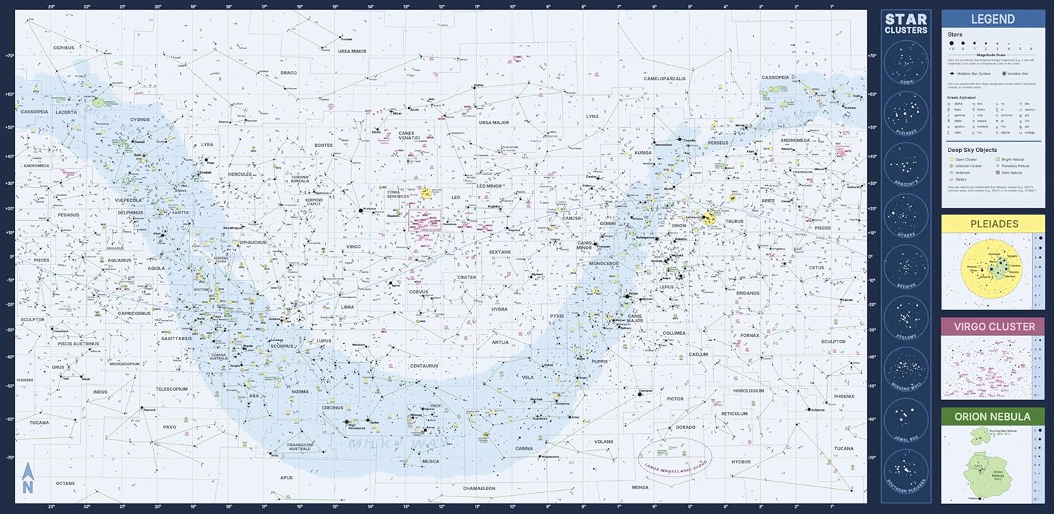 All Sky Map - Stars, Constellations, and Deep Sky Objects - Image 2