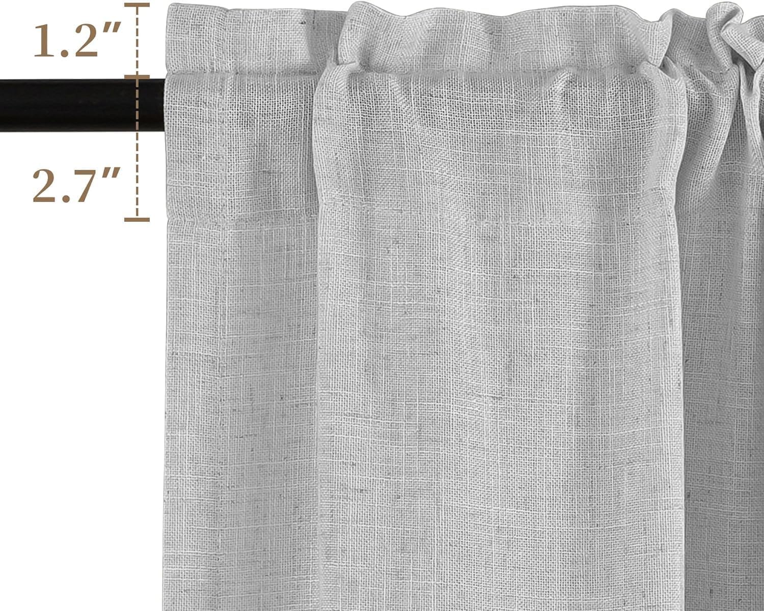 CUCRAF Kitchen Curtains Linen Blend - Image 4
