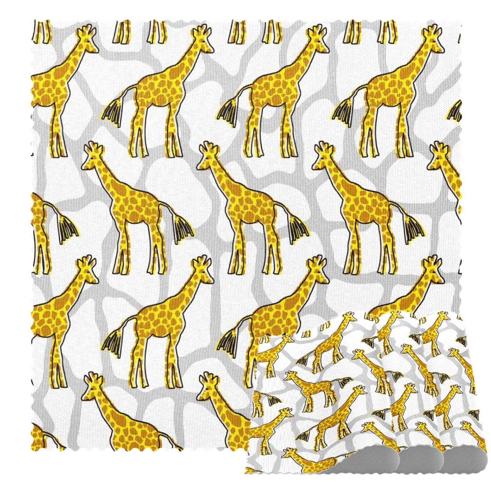 Lot de 4 sets de table girafe pour repas de famille sans rayure