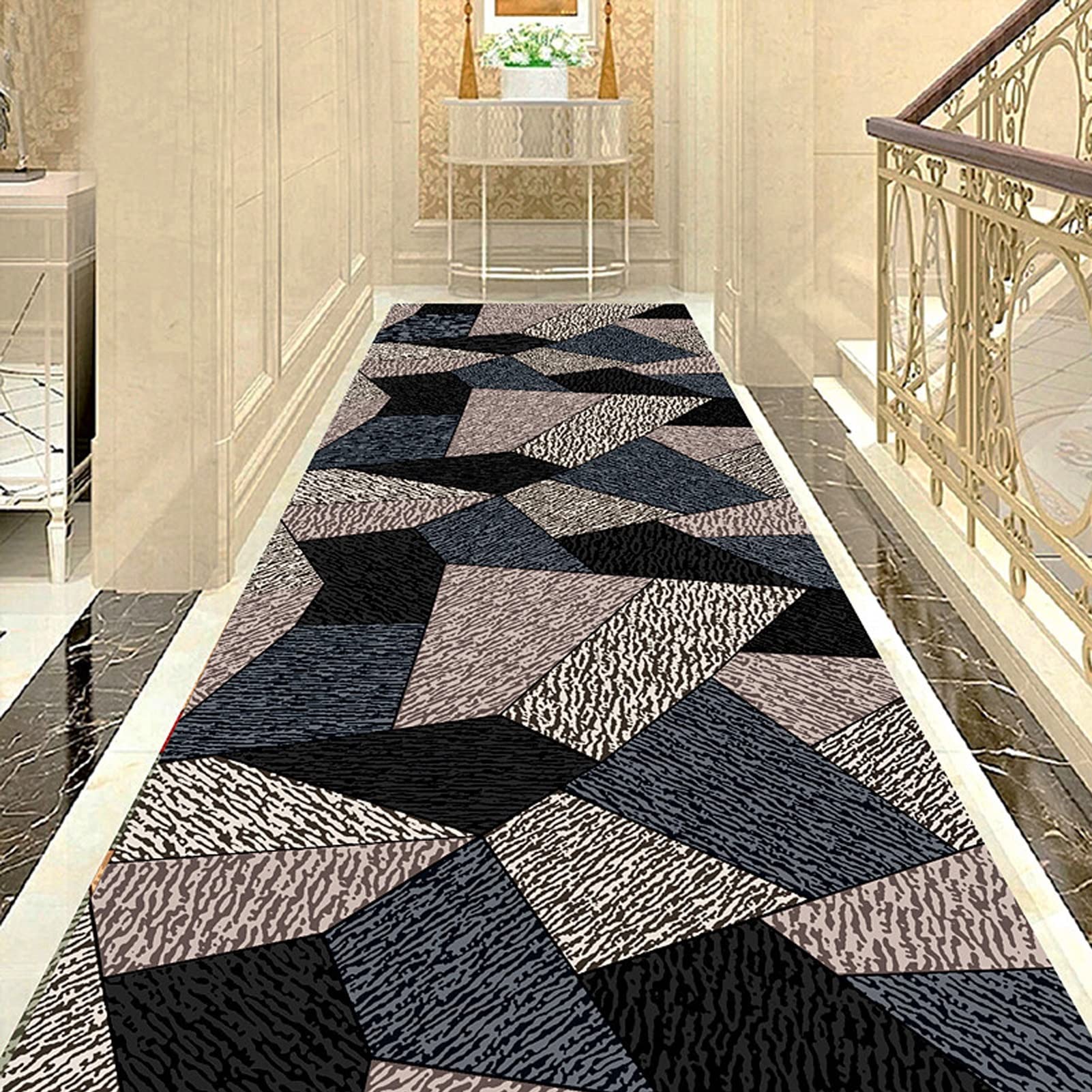 Geometryczne Długie Dywan Dywaniki Dywaniki Na Korytarz, Nadszeńska Runner Dywan Dywan Dywanów Schodki Dekoracje Kuchnia Decor Mats - Długość niestandardowa (Size : 80x400cm)