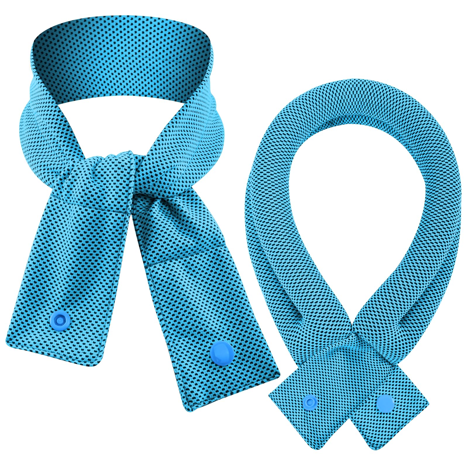 Écharpe de Refroidissement de Glace, 2 Pièces Serviette Rafraîchissante pour Le Cou, Écharpe Rafraichissante avec Bouton, Foulard de Refroidissement du Cou, pour Fitness, Sport, Voyage, Yoga
