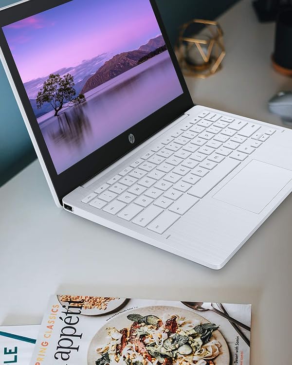 HP Chromebook 11-inch Laptop - Up to 15 Hour Battery Life - MediaTek - MT8183 - 4 GB RAM - 32 GB eMMC Storage - 11.6-inch HD Display - with Chrome OS™ - (11a-na0021nr, 2020 model, Snow White) by HP - Image 8