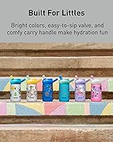 Vista 5 de CamelBak Eddy+ Kids - Botella de agua con válvula de mordida y pajita aislada de acero inoxidable, perros en bicicleta, 12 onzas