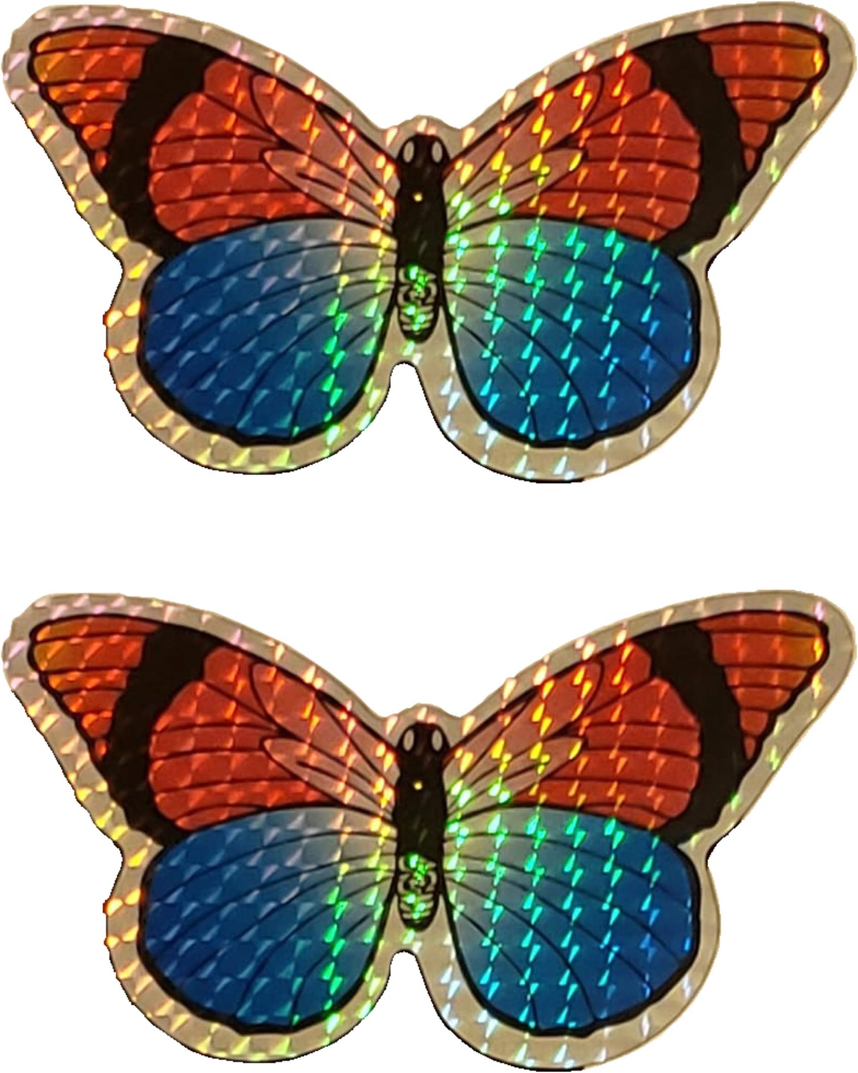 Sonoran Souvenirs Decorative Magnetic Screen Door Magnet, Butterfly Die-Cut Design, Red & Blue, 6" W x 3.5" H, Perfect for Door Curtain, Sliding Screen Door & Magnetic Screen Door for Sliding Door