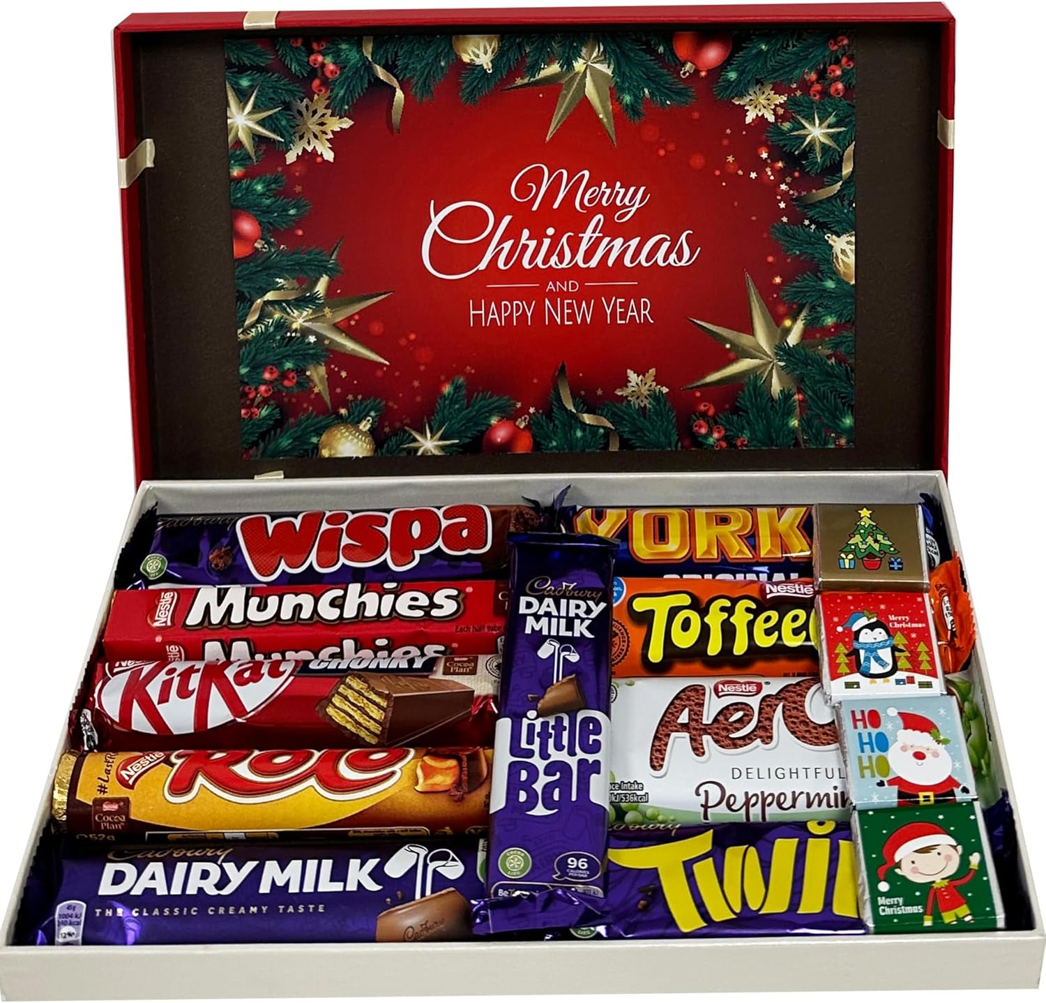 Chocolate Gift Box Festive Treat Box For Christmas Includes Dairy Milk Wispa Chocolate
