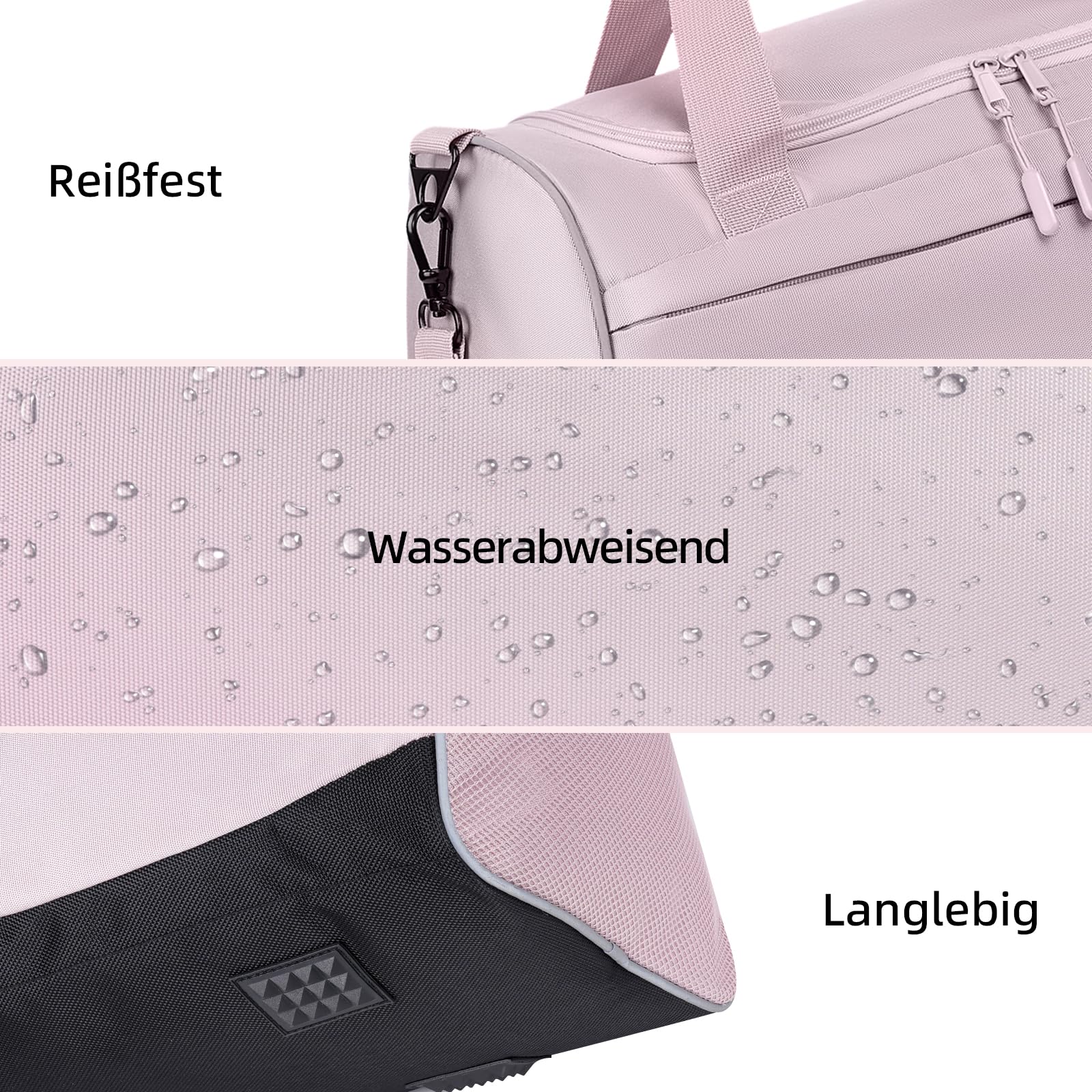 Zedelmaier Sporttasche Kinder Mädchen Leichte Reisetasche Wasserabweisende Schwimmtasche Kinder 30L Sporttasche Mädchen Tragbare Kindersporttasche für Sportstunden, Sportverein, Urlaub (Rosa)