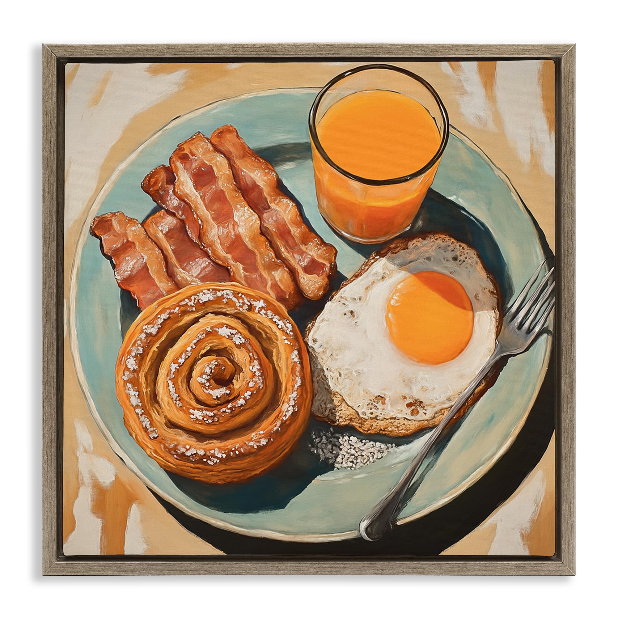 Breakfast Brunch Kitchen Charm, 24 x 24 Inch Canvas in Floater Frame