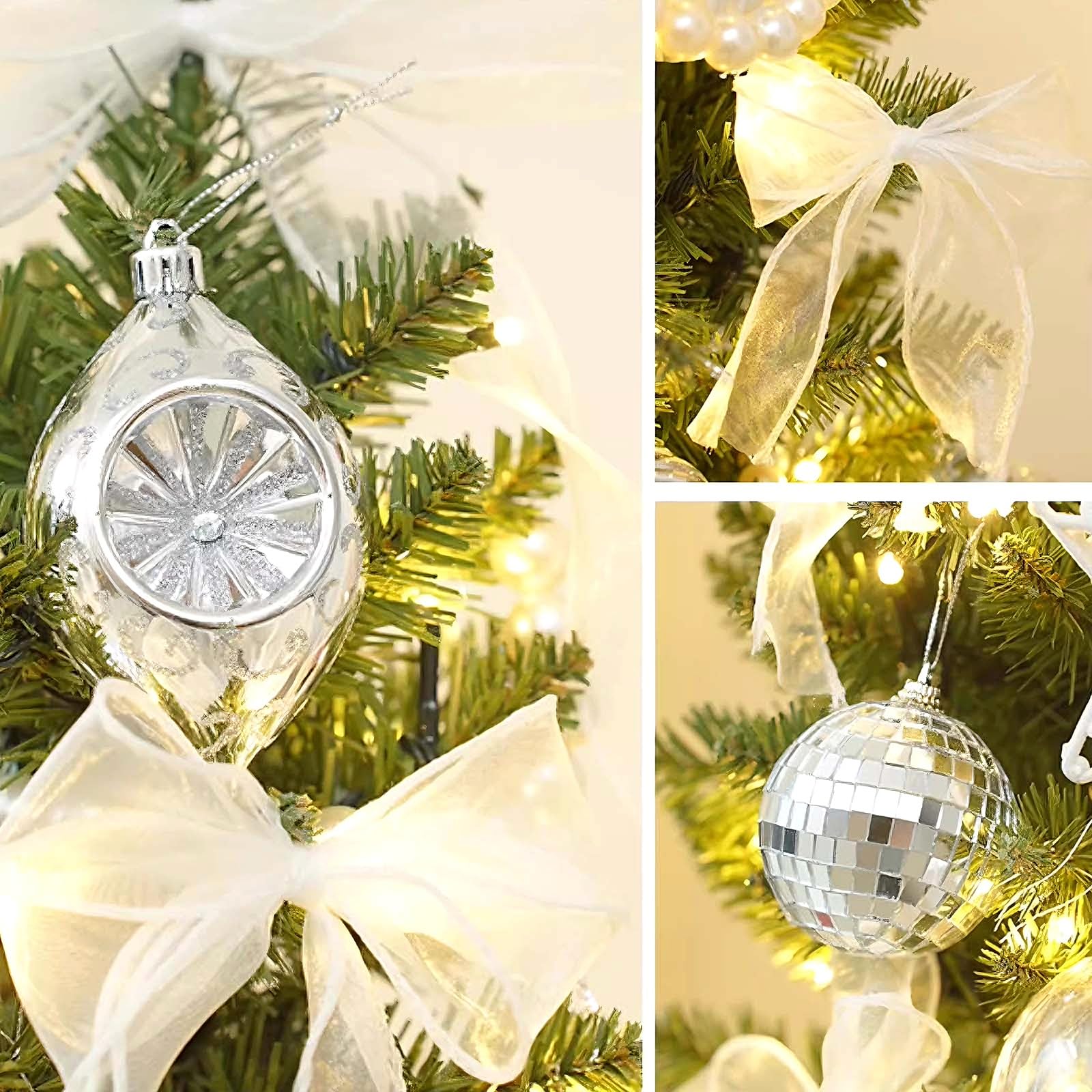 Alberi di Natale Artificiali Piccolo Decorazioni Natalizie Materiale in PVC Albero di Natale Slim Perfetti per la Casa, i Negozi e le Decorazioni Natalizie(Red,150cm/59.1")