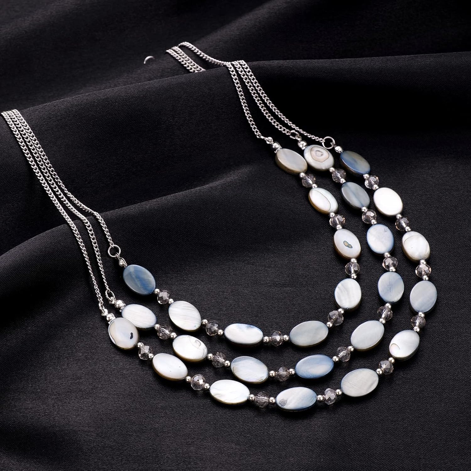 Chunky Layered Beaded Necklaces for Women Multi Strand Statement Necklace Fashion Jewelry Birthday Gifts for Mom - Image 2