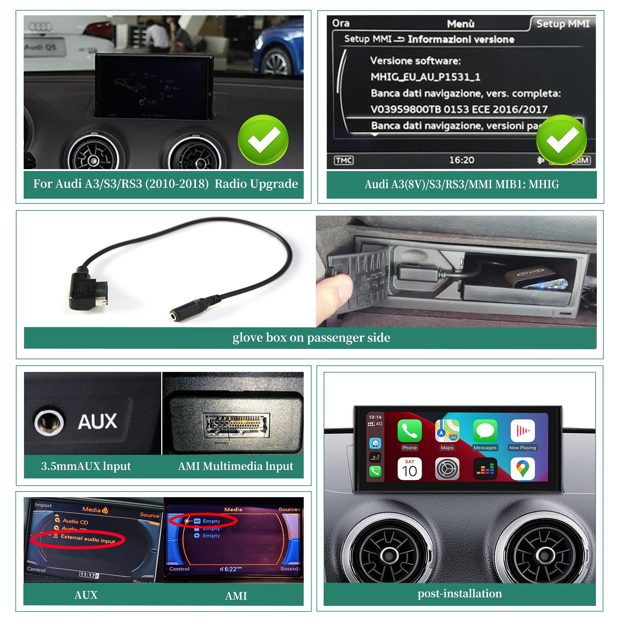 Audi CarPlay kit audi a3 s3 rs3 前期専用 Audi CarPlay kit audi a3 Audi CarPlay kit audi a3 s3 rs3 前期専用 Audi CarPlay kit audi a3