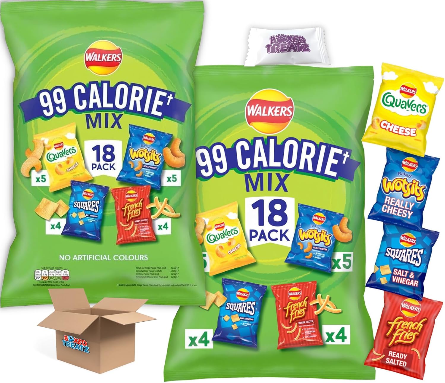 Walkers Crips Under 100 Calories Crisps Mix Snack 36 Box Quavers Cheese