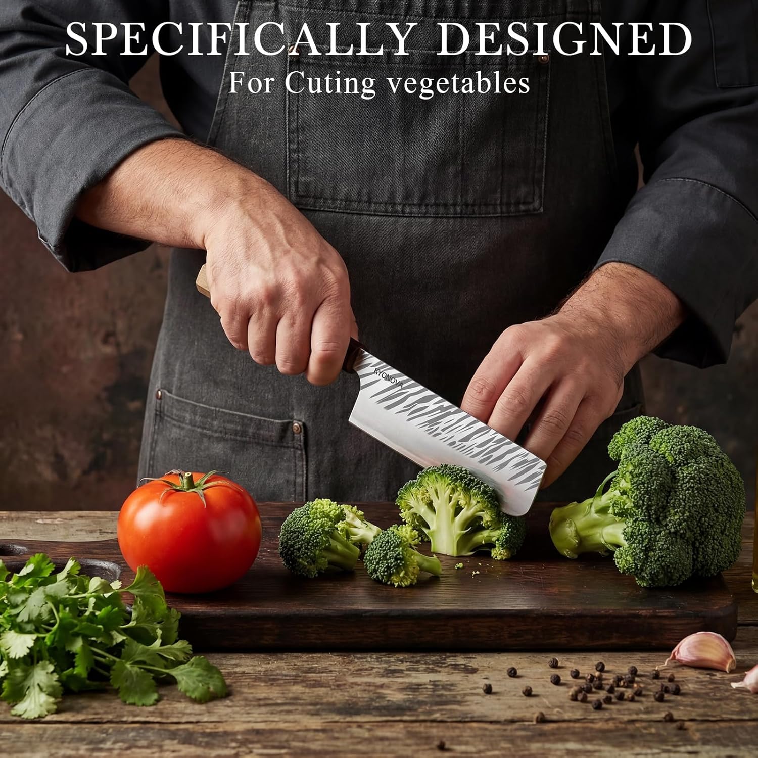 7 Inch Nakiri Knife, 9-Layer VG10 High Carbon Steel Japanese Chef Knife, Handcrafted Vegetable Cleaver with Octagonal Rosewood Handle sharp kitchen knife for Home Kitchen & Restaurant