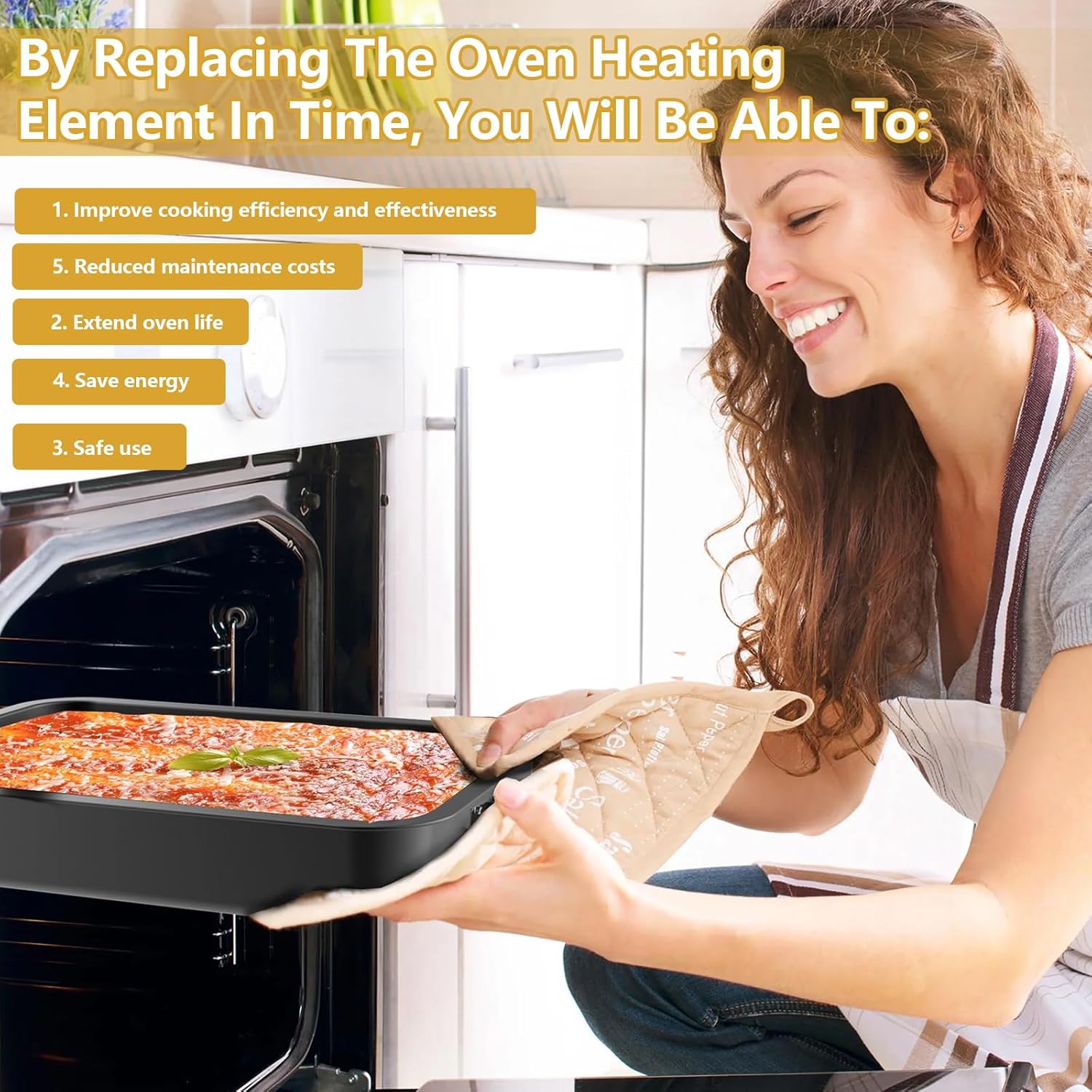 Upgraded WP9760774 Oven Range Broil Element Replacement for Whirlpool 8301514 9760774 1201761 AP6014070 PS11747304 Kitchen Aid Ranges and Ovens