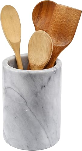 Miniatura 9 de Creative Home Soporte multifuncional de mármol natural para utensilios de cocina, organizador de encimera de cocina, enfriador de vino, 5 pulgadas