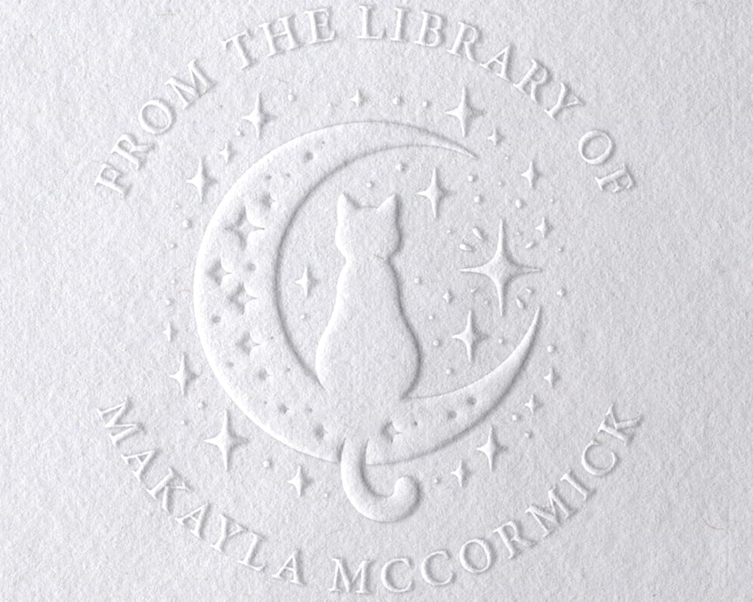Personalized Custom Library Book Embosser - The Library of Embosser Seal Stamp