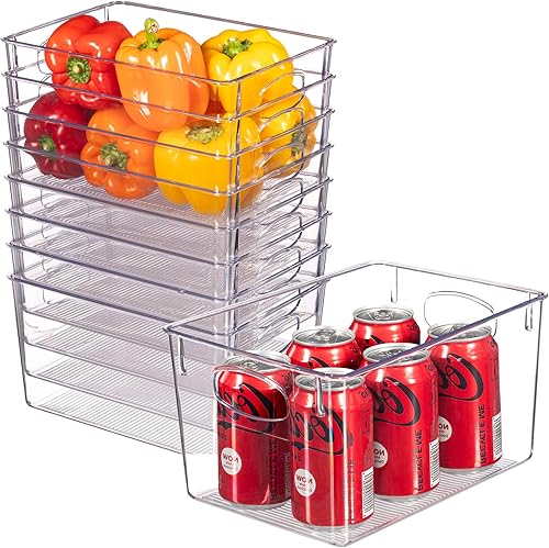 Miniatura 2 de Contenedores organizadores transparentes para refrigerador, organizadores de plástico para refrigerador, contenedores de almacenamiento para