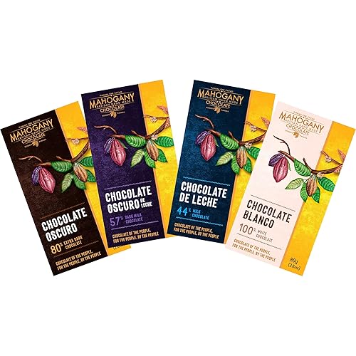 Decadent Chocolate Bar Variedad Pack Cuatro barras de 2.7 oz Comercio Directo Rico Alto Oxidante Rich Smooth Delicious (Panamá)