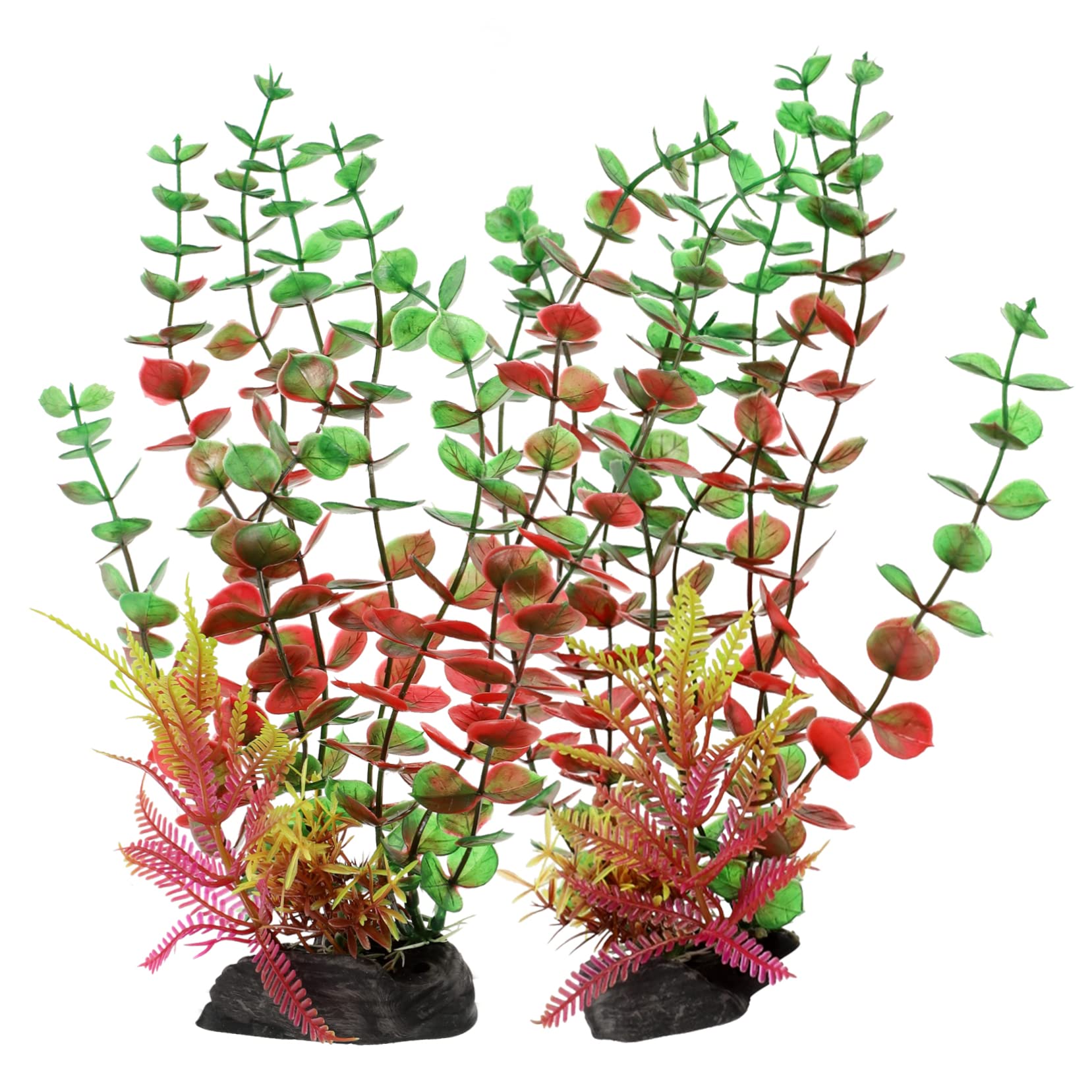 YARNOW 4 Juegos Plantas De Paisajismo para Acuarios Plantas Artificiales Suministros para Peceras De Acuario Resistentes Al Desgaste Decoraciones para Peceras 2 Piezas * 4