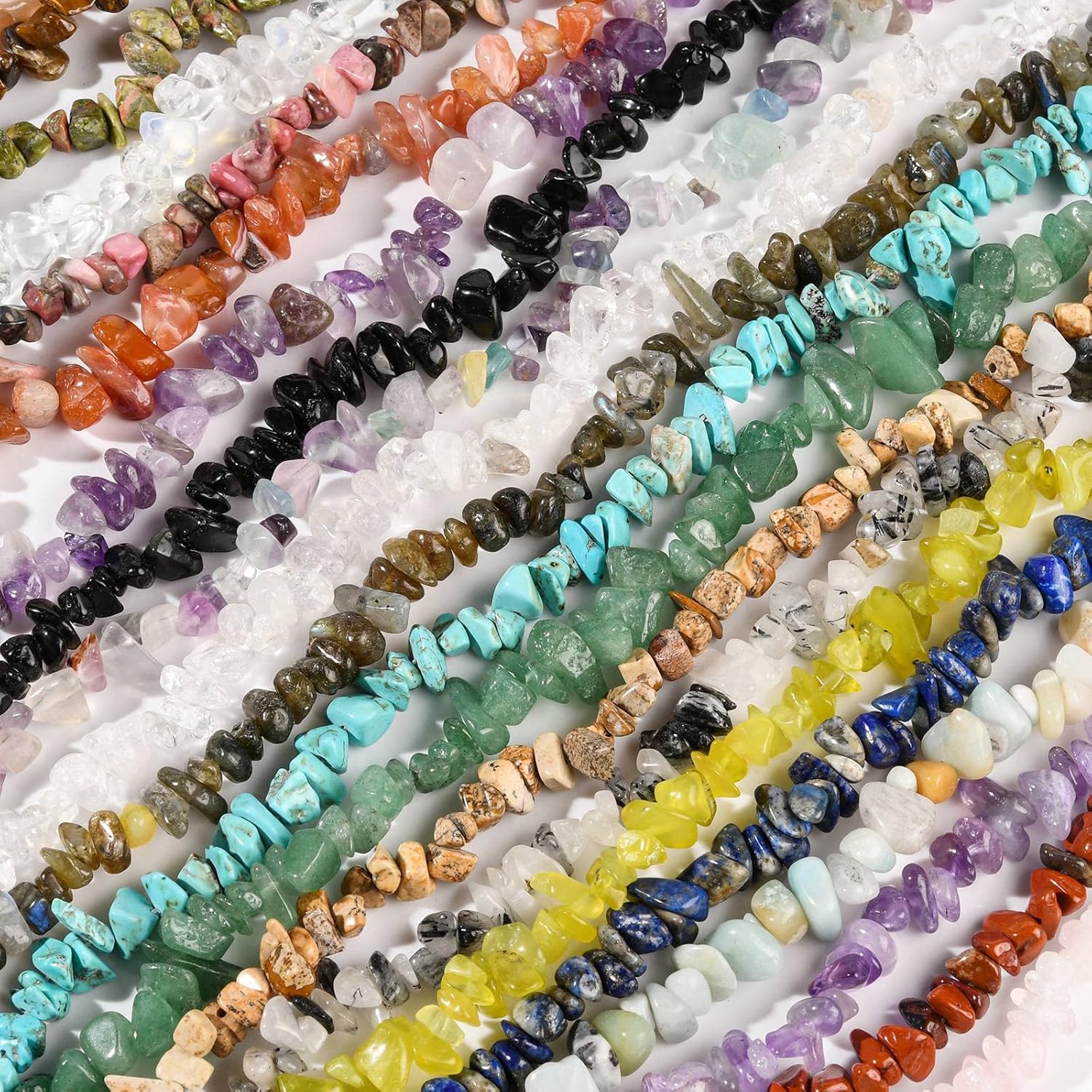 KitBeads 200pcs Moss Agate Irregular Green Healing Beads for Jewelry Making Bulk - Image 6