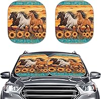 Vista 23 de Parasol para parabrisas de automóvil con estampado de playa tropical, protección universal para proteger el interior del automóvil, bloquea