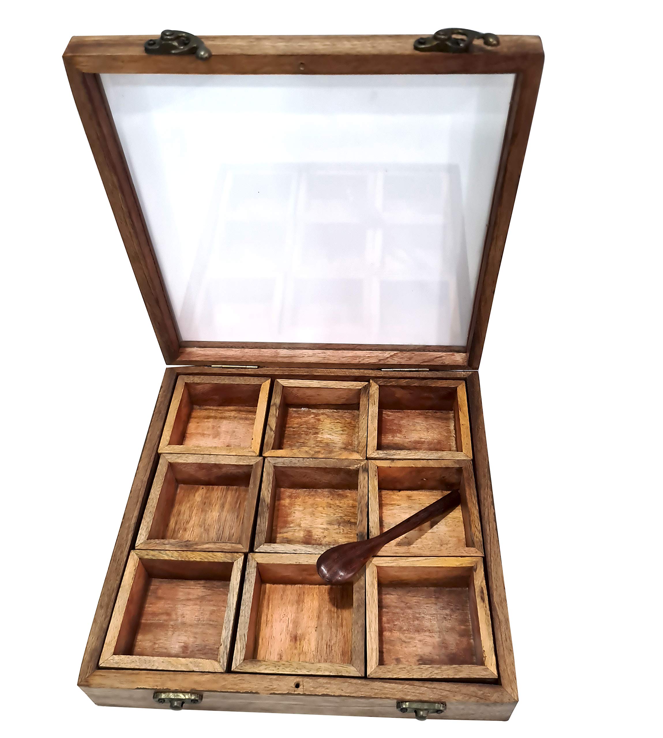 Amazon.co.jp: ヴィンテージスタイル 木製スパイスボックス 9個の容器 Amazon.co.jp: ヴィンテージスタイル 木製スパイスボックス 9個の容器