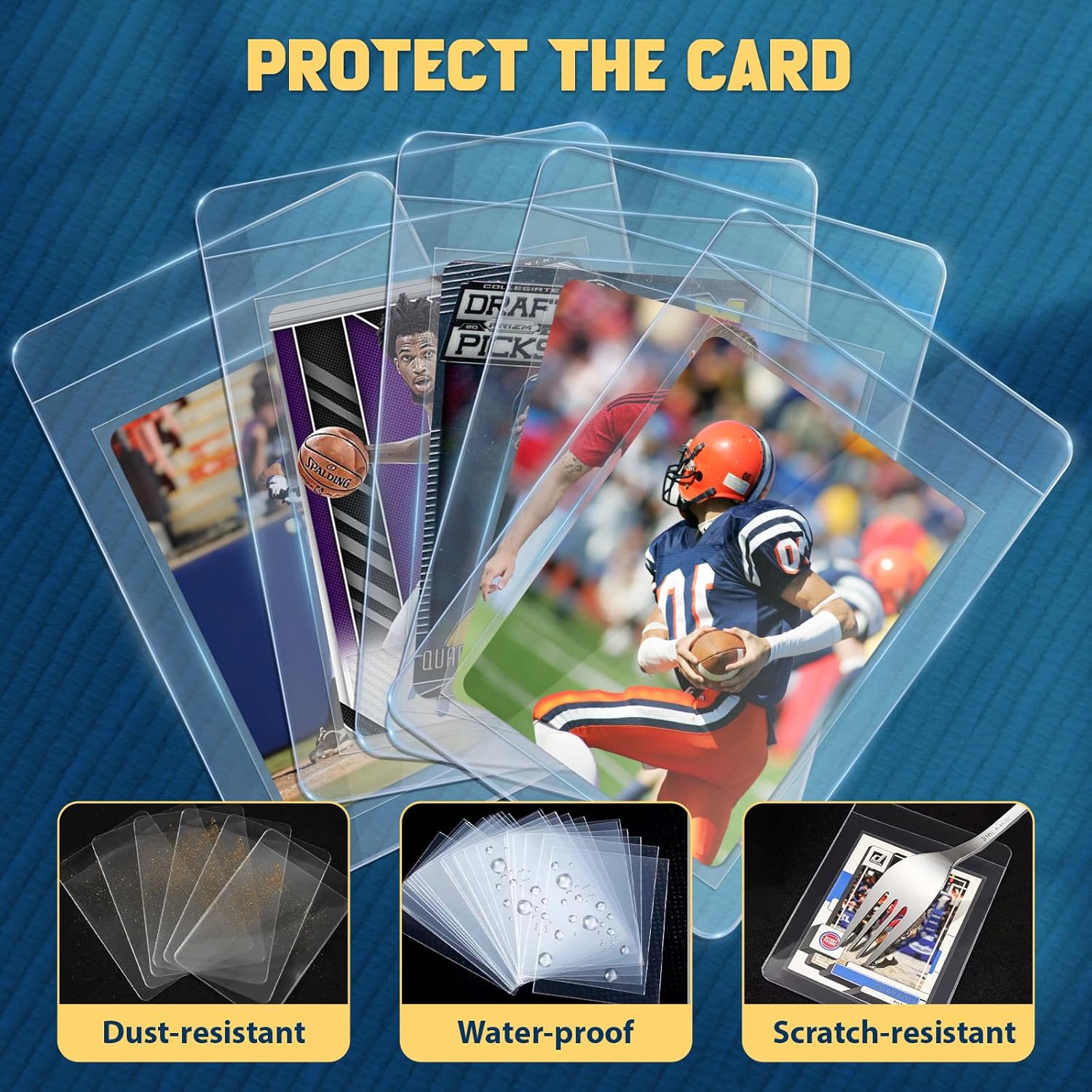 500ct Semi-Rigid Card Holder and 500ct Penny Sleeves, Card Saver with 1/2" Lip, Grading Card Sleeves for PSA, BGS, SGC Submission, Toploader Card Protectors for Grade Sending Collection