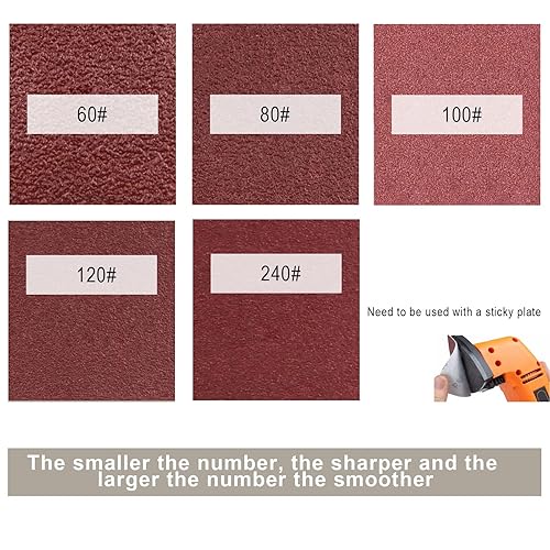 Miniatura 4 de 104 almohadillas de lijado de dedos, herramienta oscilante, kit de almohadillas de lijado para detalles, 100 hojas de papel de lija para dedos