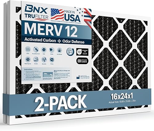 Miniatura 121 de BNX TruFilter - Filtro de aire 14 x 25 x 1 MERV 8, electrostático plisado para defensa contra polvo y mascotas, para aire acondicionado, HVAC