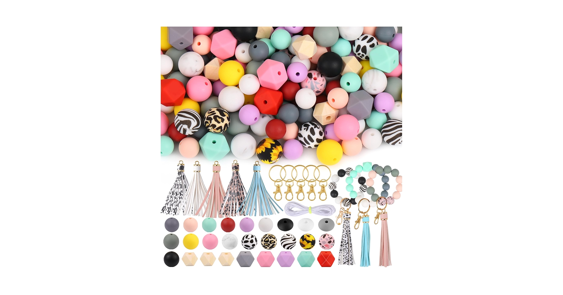 beads♡key chain Amazon.com: Landical 564 Pcs DIY Bead Keychain Kit Key Chain