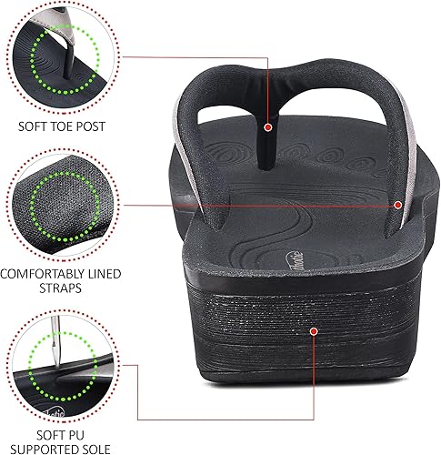 Miniatura 8 de AEROTHOTIC Women's Comfortable Arch Support Summer Orthotic Flip Flops Sandals