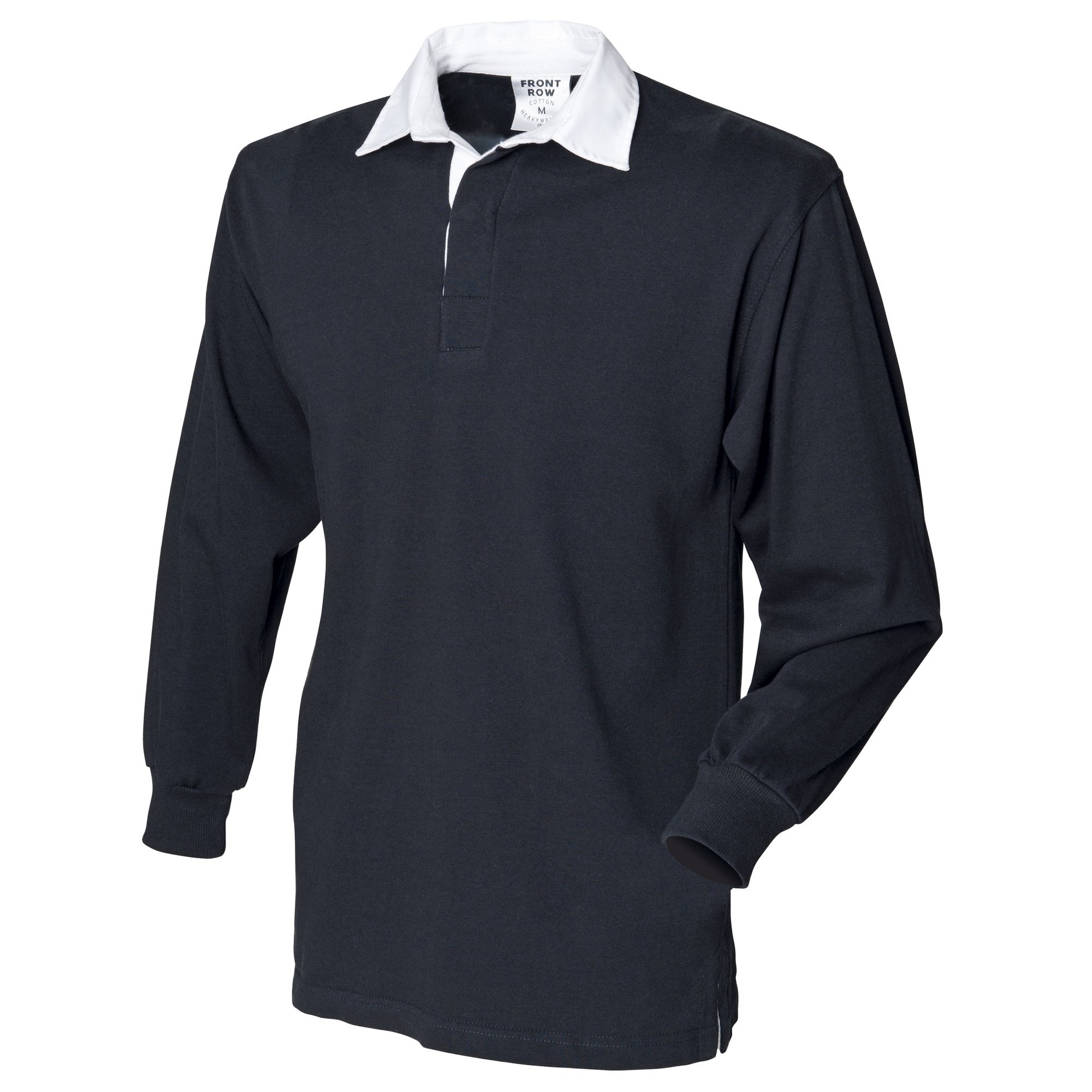 Front Row Mens Long Sleeve Sports Rugby Shirt (XL) (Black)