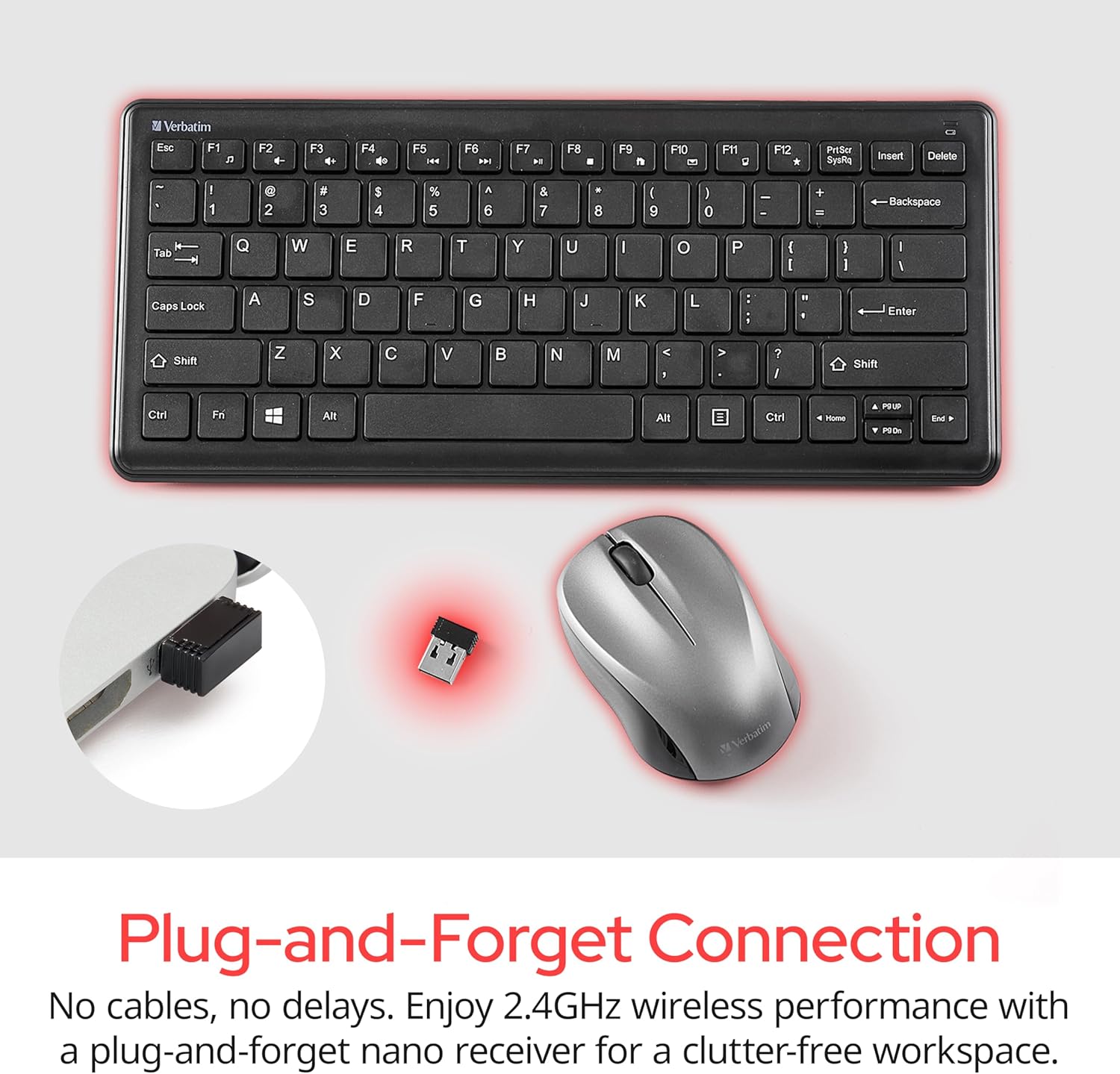 Verbatim Silent Wireless Compact Keyboard and Mouse Combo - Image 5