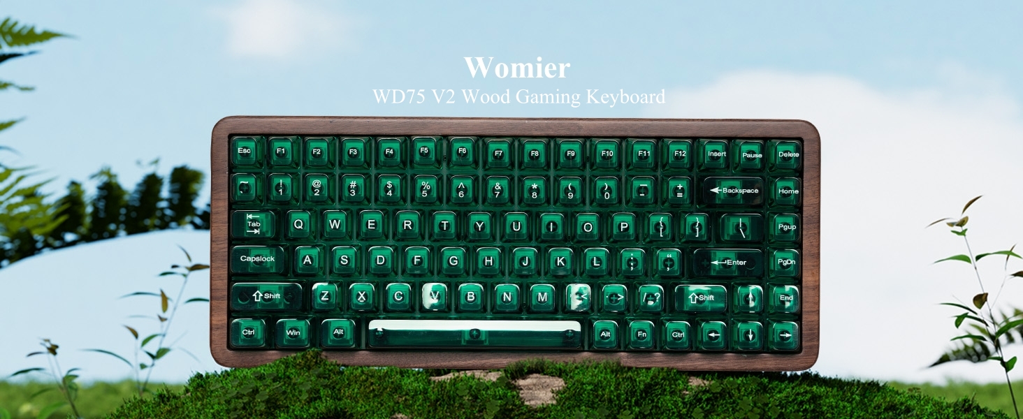【美品】Womier WD75 V2 メカニカルキーボード Amazon.com: Womier 75% Mechanical Keyboard Wireless with QMK