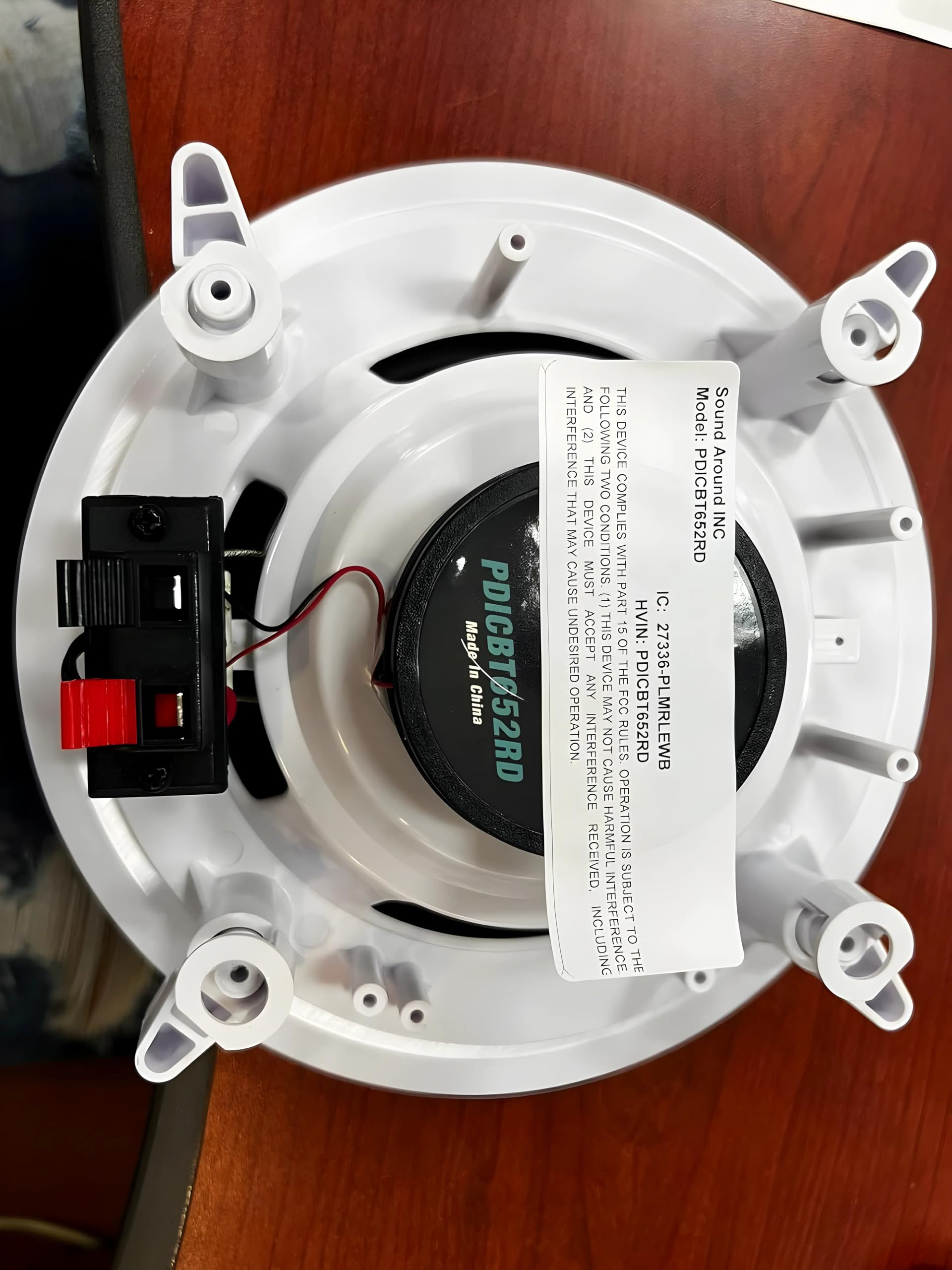 Pyle Enceintes Bluetooth 2 Voies à Encastrer Mur/Plafond avec Connexions Rapides et Grilles Interchangeables