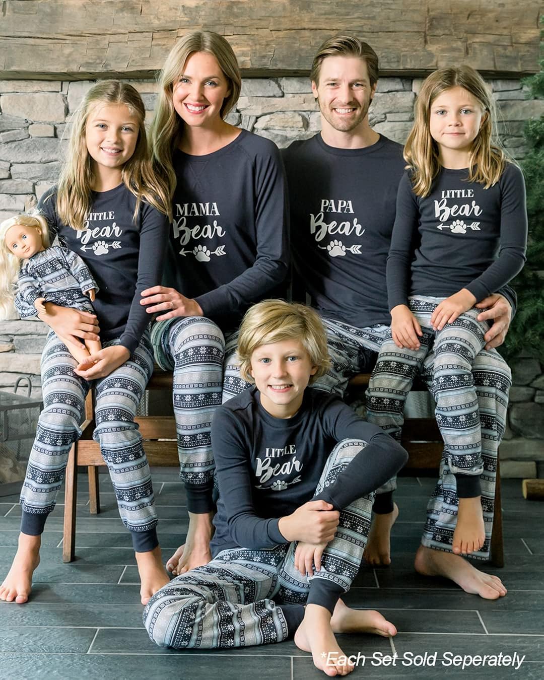 Sleepyheads Holiday Family Matching PJ Sets, Bear, Snowflakes, Tie Dye at  Women’s Clothing store