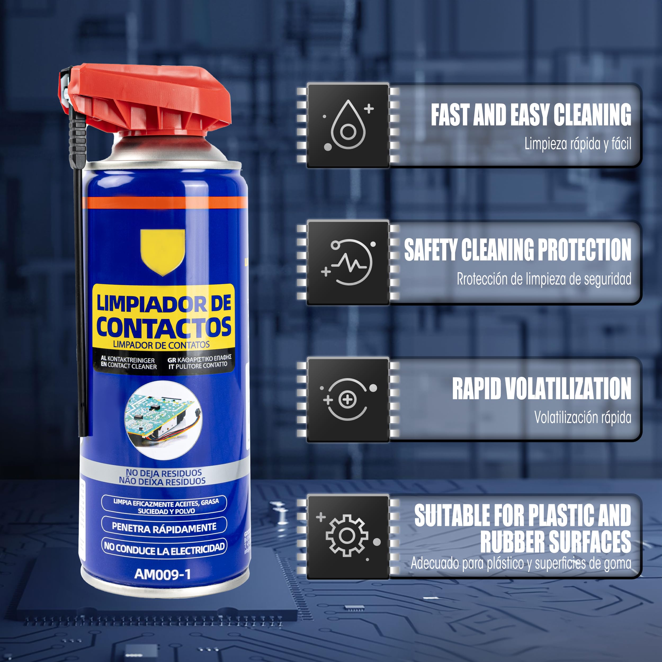 Limpiador de Contactos 200ml Spray Limpieza para Electronicos