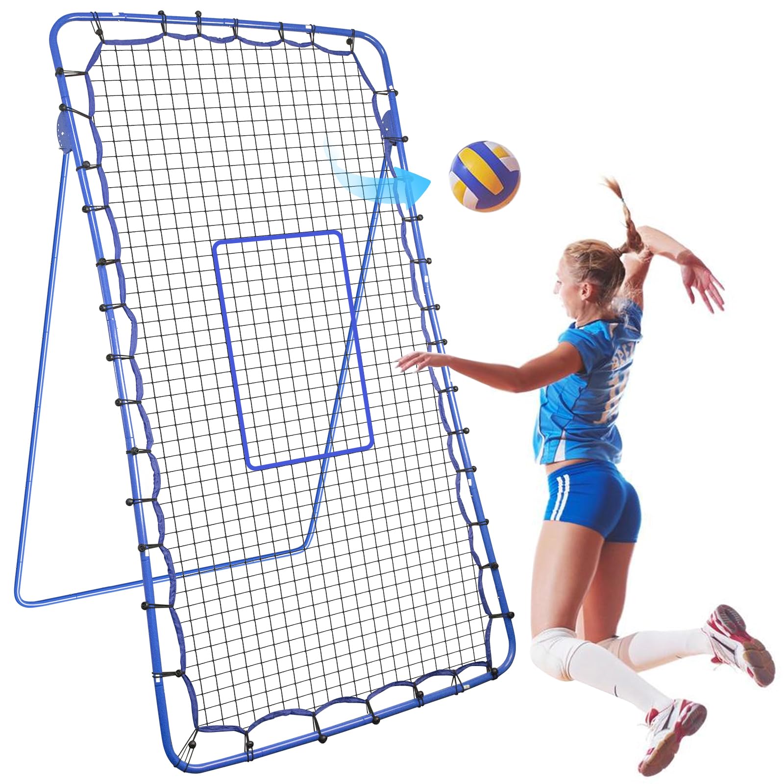 Volleyball Netz Für Garten, 7×4 Ft Rebounder Für Fußball, Höhenverstellbarer Volleyballnetz Outdoor Federball Netz Für Garten, Volleyball Trainingsgerät Für Federball, Fußball Und Tennis