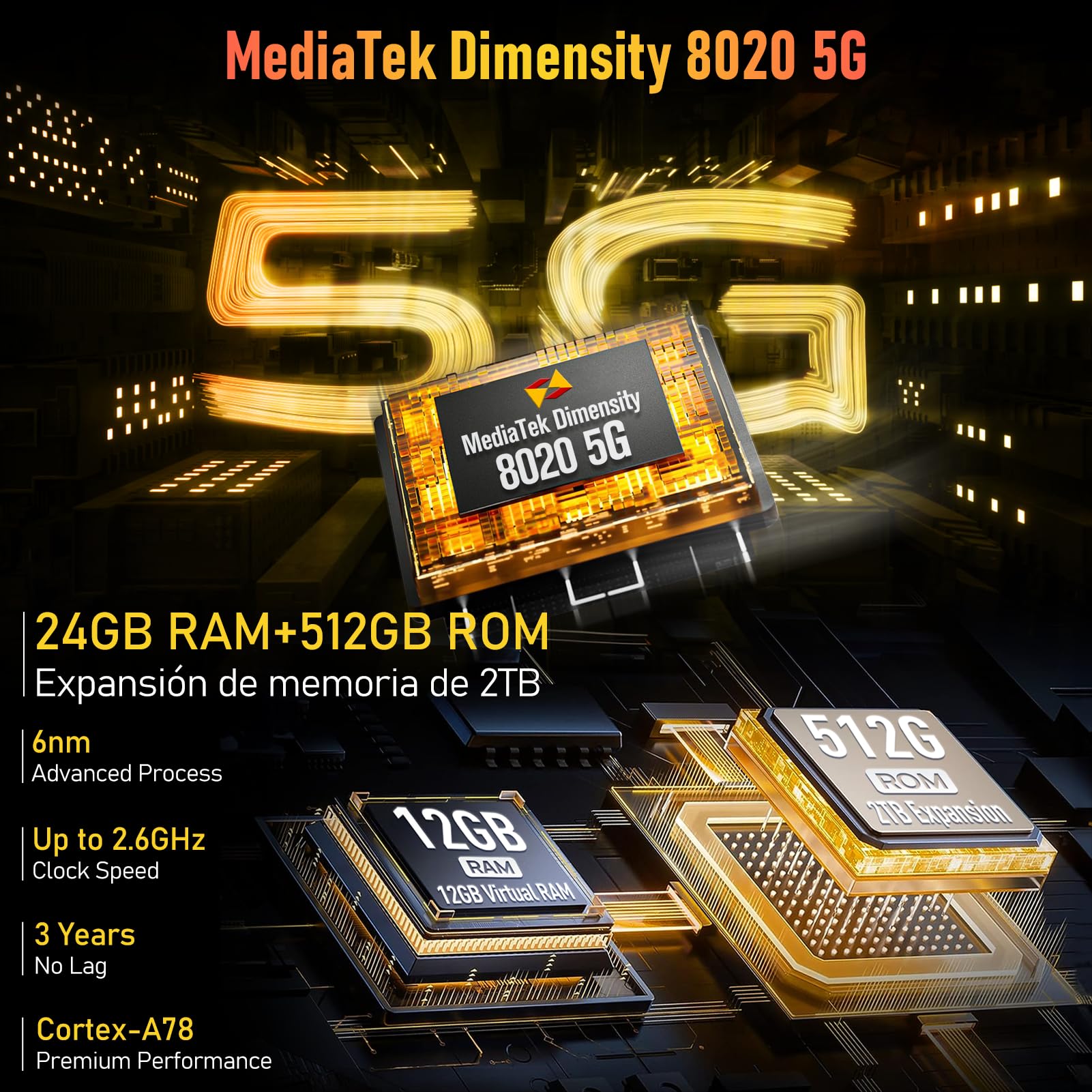 Ulefone Armor 26 Ultra 5G Smartphone Rugged 15600mAh 24GB 512GB - Dettaglio