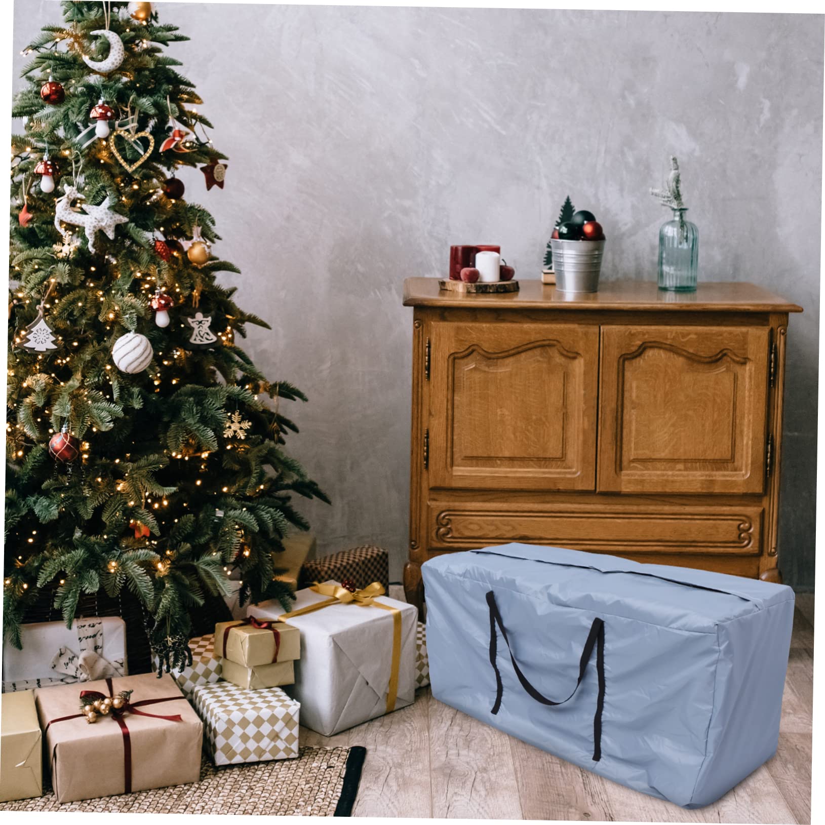 WOONEKY Sacco Porta Albero di Natale Borsa Portaoggetti per Mobili Organizer per Casa e Salvaspazio