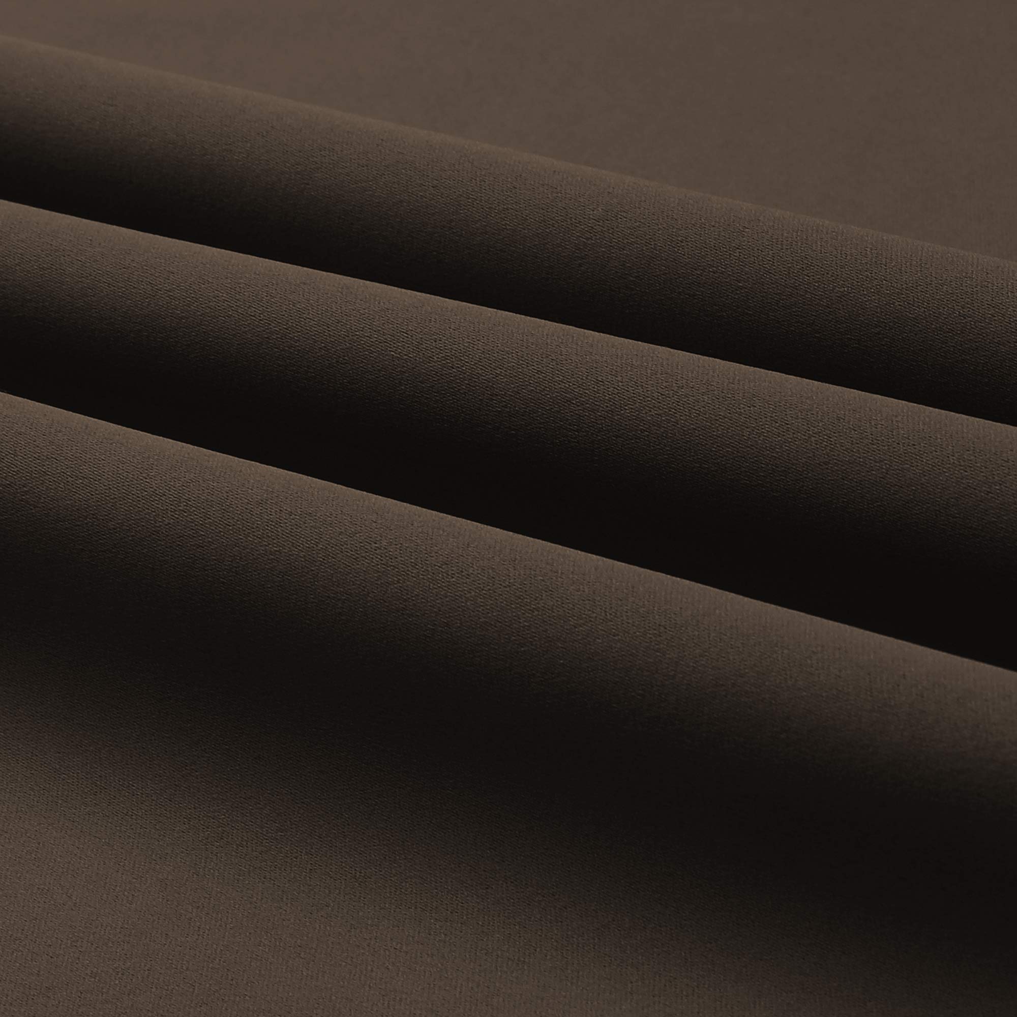 DUALIFE 120 Inches Long Coffee Colour Curtains - Brown Thermal Insulated Curtain Panels with Grommet Room Darkening Drapes for Bedroom 60 by 120 Inch, 2 Panels