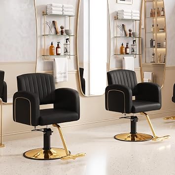 Salon Chair for Hair Stylist, Barber Chair Styling Chairs Professional Hydraulic Salon&Spa Equipment 360 Degree Swivel Hair Chair
