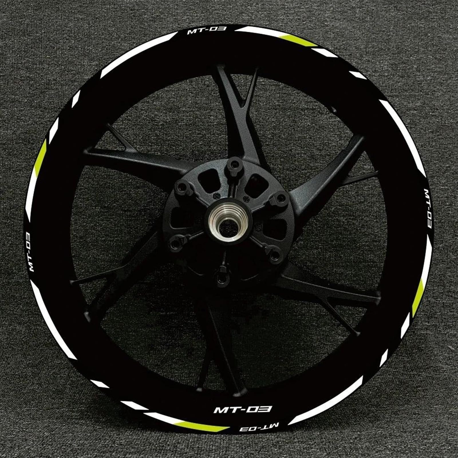 Stickers Motorcycle Wheel Stickers Night Reflective Decorative Rim for Yamaha MT-03 MT 03 Mt03(Style 23)