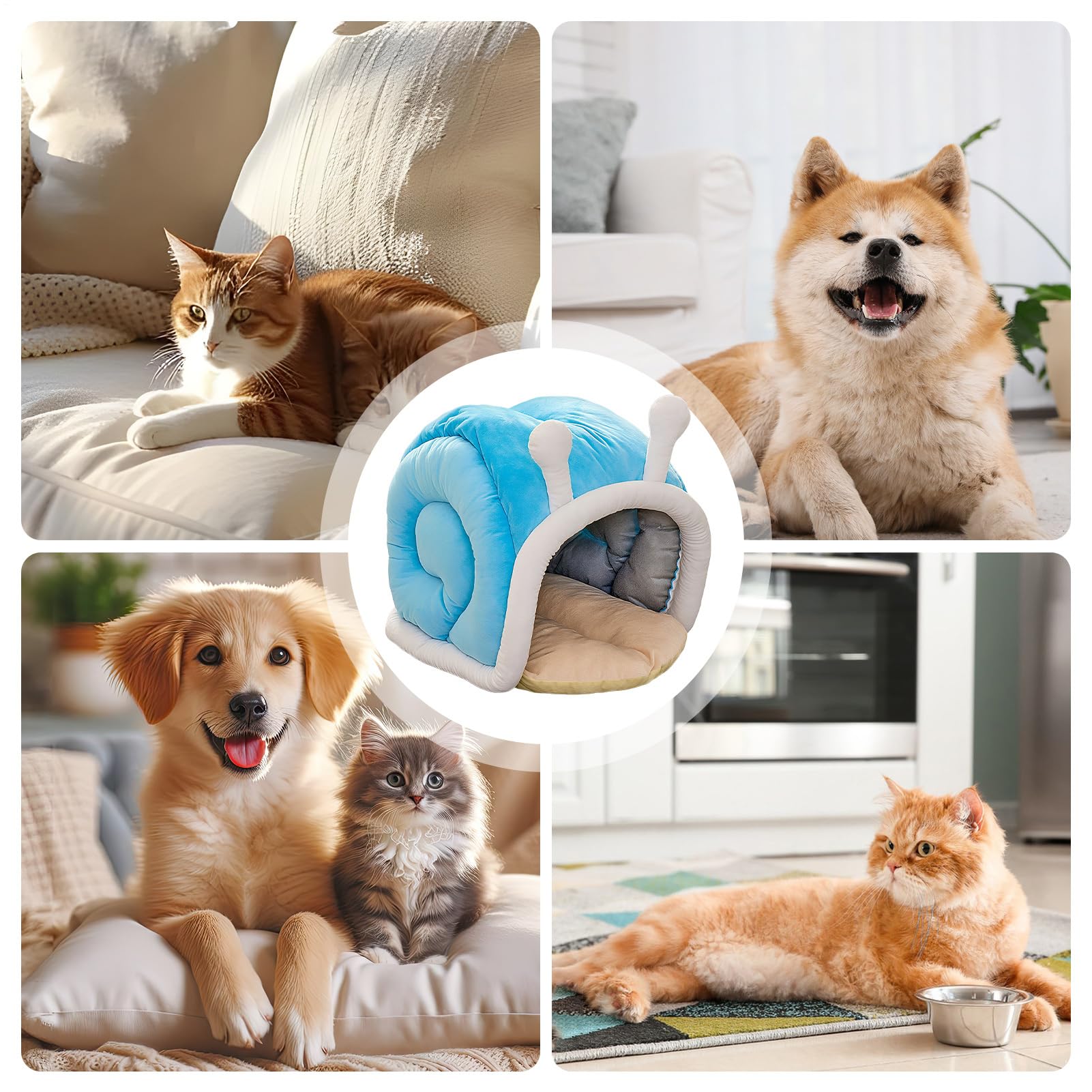 Cuccia Per Gatti Chiusa Caldo Chiuso Comodo Per Animali Domestici | Cuccia Per Gatti Coperta Per Inverno Viaggio Auto Campeggio Stanza E Rifugio