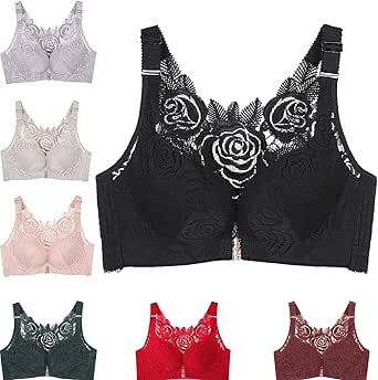Soutien-gorge,Soutien-gorge Push-up En Dentelle Sexy Sans Fil Pour Femme,fermeture à L'avant