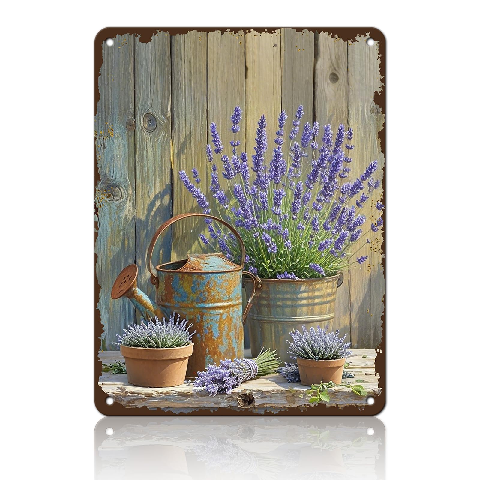 Anceky Funny Metal Tin Signs Lavender Vintage Metal Sign Retro Wall Decor for Home Bar Pub Cafe Garage Man Cave Garden Yard 12×16 Inch