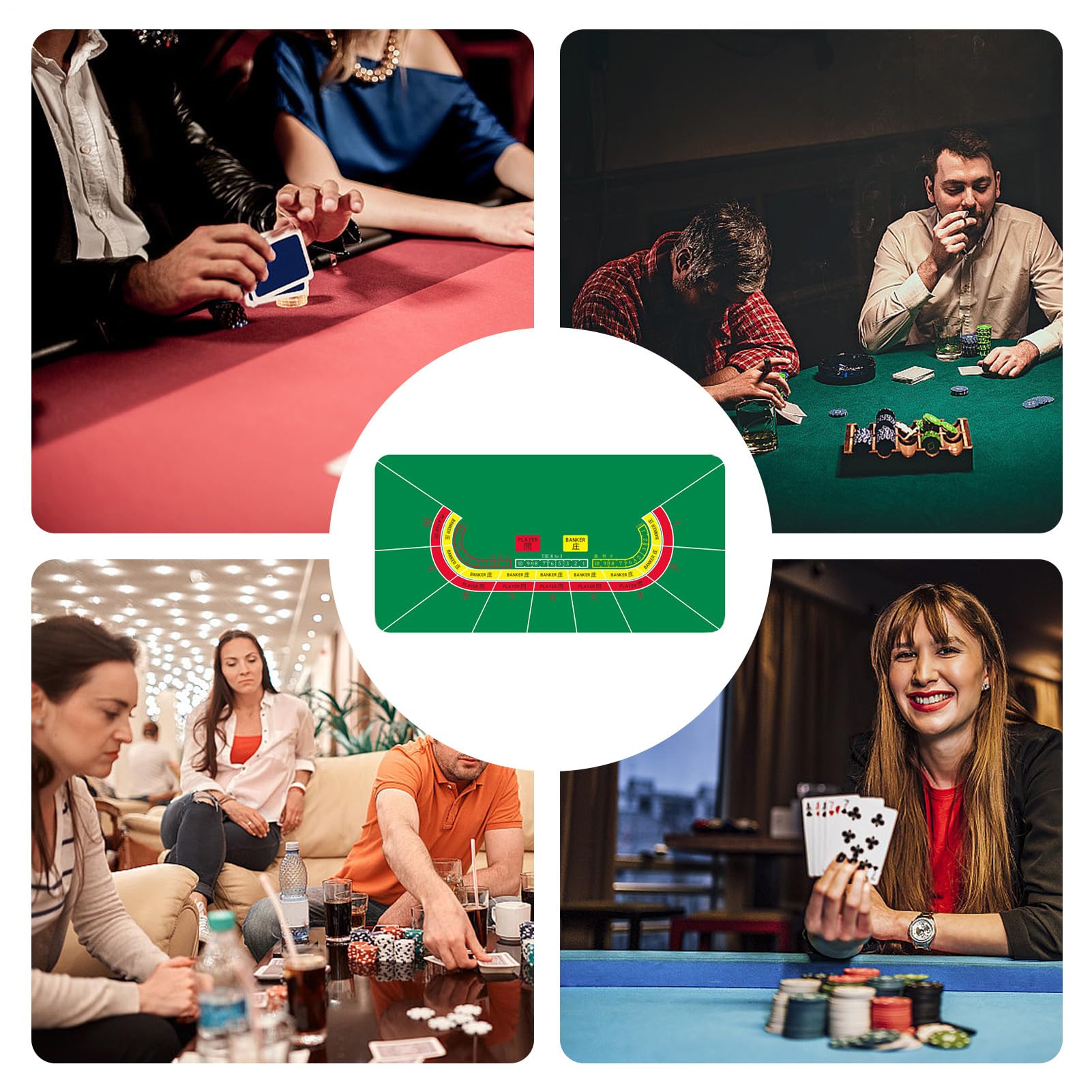 Cubierta de mesa de juego, cubierta de mesa de póquer - Estera de póquer Texas Hold'em 120x60 cm - Cubiertas para mesas de cartas antideslizantes, alfombrilla de para Texas Hold
